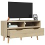 TV stand made of engineered wood in Sonoma oak, 90x40x48.5 cm by vidaXL, TV Furniture - Ref: Foro24-326780, Price: 99,33 €, D...