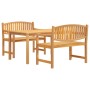 Garden dining set 3 pieces solid teak wood by vidaXL, Garden sets - Ref: Foro24-3157940, Price: 672,84 €, Discount: %