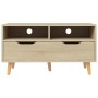 TV stand made of engineered wood in Sonoma oak, 90x40x48.5 cm by vidaXL, TV Furniture - Ref: Foro24-326780, Price: 99,33 €, D...