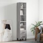 Aparador alto madera contrachapada gris Sonoma 34,5x34x180 cm de vidaXL, Aparadores - Ref: Foro24-3189795, Precio: 106,94 €, ...