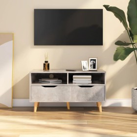 Concrete gray engineered wood TV cabinet 90x40x48.5 cm by vidaXL, TV Furniture - Ref: Foro24-326781, Price: 87,99 €, Discount: %