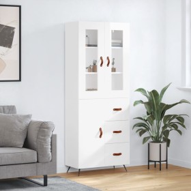 Tall white glossy plywood sideboard 69.5x34x180 cm by vidaXL, Sideboards - Ref: Foro24-3198443, Price: 180,99 €, Discount: %