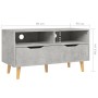 Mueble de TV madera de ingeniería gris hormigón 90x40x48,5 cm de vidaXL, Muebles TV - Ref: Foro24-326781, Precio: 87,99 €, De...