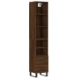 Aparador alto madera contrachapada roble marrón 34,5x34x180 cm de vidaXL, Aparadores - Ref: Foro24-3189796, Precio: 100,54 €,...