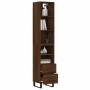 Tall brown oak plywood sideboard 34.5x34x180 cm by vidaXL, Sideboards - Ref: Foro24-3189796, Price: 100,54 €, Discount: %