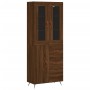 Tall brown oak plywood sideboard 69.5x34x180 cm by vidaXL, Sideboards - Ref: Foro24-3198448, Price: 188,80 €, Discount: %