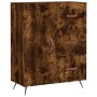 Aparador alto madera contrachapada roble ahumado 69,5x34x180 cm de vidaXL, Aparadores - Ref: Foro24-3198446, Precio: 163,99 €...