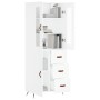 Tall white plywood sideboard 69.5x34x180 cm by vidaXL, Sideboards - Ref: Foro24-3198441, Price: 169,86 €, Discount: %