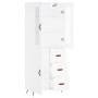 Tall white plywood sideboard 69.5x34x180 cm by vidaXL, Sideboards - Ref: Foro24-3198441, Price: 169,86 €, Discount: %