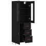 Aparador alto madera contrachapada negro 69,5x34x180 cm de vidaXL, Aparadores - Ref: Foro24-3198442, Precio: 174,99 €, Descue...