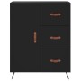 Aparador alto madera contrachapada negro 69,5x34x180 cm de vidaXL, Aparadores - Ref: Foro24-3198442, Precio: 174,99 €, Descue...