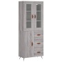 Aparador alto madera contrachapada gris sonoma 69,5x34x180 cm de vidaXL, Aparadores - Ref: Foro24-3198447, Precio: 169,99 €, ...