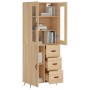 Aparador alto madera contrachapada color roble 69,5x34x180 cm de vidaXL, Aparadores - Ref: Foro24-3198444, Precio: 175,53 €, ...