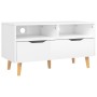 Hochglanzweißer TV-Schrank aus Holzwerkstoff, 90 x 40 x 48,5 cm von vidaXL, TV-Möbel - Ref: Foro24-326783, Preis: 81,06 €, Ra...