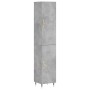 Aparador de madera contrachapada gris hormigón 34,5x34x180 cm de vidaXL, Aparadores - Ref: Foro24-3198773, Precio: 95,99 €, D...