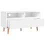 Hochglanzweißer TV-Schrank aus Holzwerkstoff, 90 x 40 x 48,5 cm von vidaXL, TV-Möbel - Ref: Foro24-326783, Preis: 81,06 €, Ra...