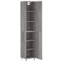 Aparador alto madera contrachapada gris Sonoma 34,5x34x180 cm de vidaXL, Aparadores - Ref: Foro24-3198775, Precio: 101,94 €, ...