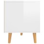 Mueble de TV madera de ingeniería blanco brillo 90x40x48,5 cm de vidaXL, Muebles TV - Ref: Foro24-326783, Precio: 81,06 €, De...