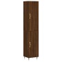 Aparador alto madera contrachapada roble marrón 34,5x34x180 cm de vidaXL, Aparadores - Ref: Foro24-3198776, Precio: 98,69 €, ...