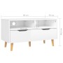 Hochglanzweißer TV-Schrank aus Holzwerkstoff, 90 x 40 x 48,5 cm von vidaXL, TV-Möbel - Ref: Foro24-326783, Preis: 81,06 €, Ra...