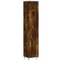 Aparador de madera contrachapada roble ahumado 34,5x34x180 cm de vidaXL, Aparadores - Ref: Foro24-3198774, Precio: 95,99 €, D...