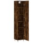 Aparador de madera contrachapada roble ahumado 34,5x34x180 cm de vidaXL, Aparadores - Ref: Foro24-3198774, Precio: 95,99 €, D...