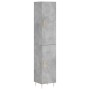 Aparador de madera contrachapada gris hormigón 34,5x34x180 cm de vidaXL, Aparadores - Ref: Foro24-3198781, Precio: 87,99 €, D...