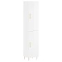 Tall white glossy plywood sideboard 34.5x34x180 cm by vidaXL, Sideboards - Ref: Foro24-3198779, Price: 114,36 €, Discount: %