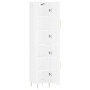 Tall white glossy plywood sideboard 34.5x34x180 cm by vidaXL, Sideboards - Ref: Foro24-3198779, Price: 114,36 €, Discount: %