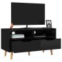 Glossy black engineered wood TV cabinet 90x40x48.5 cm by vidaXL, TV Furniture - Ref: Foro24-326784, Price: 80,92 €, Discount: %