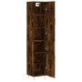 Aparador de madera contrachapada roble ahumado 34,5x34x180 cm de vidaXL, Aparadores - Ref: Foro24-3198782, Precio: 88,99 €, D...