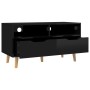 Glossy black engineered wood TV cabinet 90x40x48.5 cm by vidaXL, TV Furniture - Ref: Foro24-326784, Price: 80,92 €, Discount: %