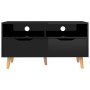 Glossy black engineered wood TV cabinet 90x40x48.5 cm by vidaXL, TV Furniture - Ref: Foro24-326784, Price: 80,92 €, Discount: %