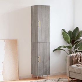 Aparador alto madera contrachapada gris Sonoma 34,5x34x180 cm de vidaXL, Aparadores - Ref: Foro24-3198783, Precio: 90,99 €, D...