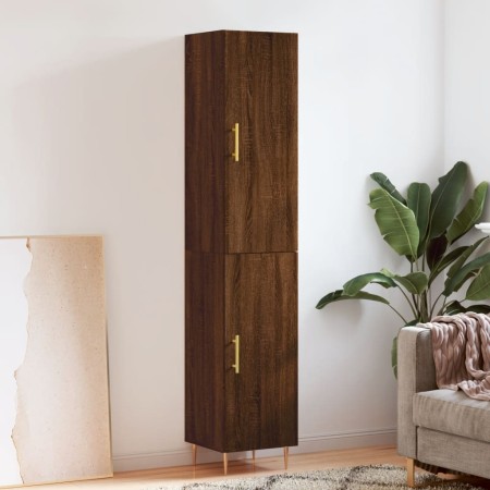 Tall brown oak plywood sideboard 34.5x34x180 cm by vidaXL, Sideboards - Ref: Foro24-3198784, Price: 88,05 €, Discount: %