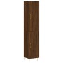 Aparador alto madera contrachapada roble marrón 34,5x34x180 cm de vidaXL, Aparadores - Ref: Foro24-3198784, Precio: 88,05 €, ...