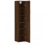 Aparador alto madera contrachapada roble marrón 34,5x34x180 cm de vidaXL, Aparadores - Ref: Foro24-3198784, Precio: 88,05 €, ...