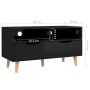 Glossy black engineered wood TV cabinet 90x40x48.5 cm by vidaXL, TV Furniture - Ref: Foro24-326784, Price: 80,92 €, Discount: %