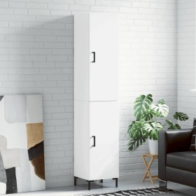 Tall white plywood highboard 34.5x34x180 cm by vidaXL, Sideboards - Ref: Foro24-3198785, Price: 97,27 €, Discount: %