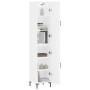 Aparador alto madera contrachapada blanco 34,5x34x180 cm de vidaXL, Aparadores - Ref: Foro24-3198785, Precio: 98,24 €, Descue...