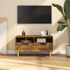 Mueble de TV madera de ingeniería roble ahumado 90x40x48,5 cm de vidaXL, Muebles TV - Ref: Foro24-326785, Precio: 87,99 €, De...