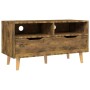 Smoked oak engineered wood TV cabinet 90x40x48.5 cm by vidaXL, TV Furniture - Ref: Foro24-326785, Price: 87,07 €, Discount: %