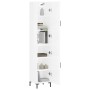 Tall white glossy plywood sideboard 34.5x34x180 cm by vidaXL, Sideboards - Ref: Foro24-3198787, Price: 106,98 €, Discount: %