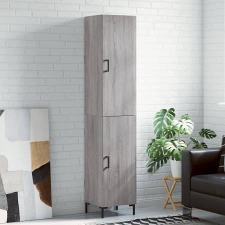 Aparador alto madera contrachapada gris Sonoma 34,5x34x180 cm de vidaXL, Aparadores - Ref: Foro24-3198791, Precio: 101,49 €, ...