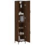 Aparador alto madera contrachapada roble marrón 34,5x34x180 cm de vidaXL, Aparadores - Ref: Foro24-3198792, Precio: 101,74 €,...