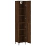 Aparador alto madera contrachapada roble marrón 34,5x34x180 cm de vidaXL, Aparadores - Ref: Foro24-3198792, Precio: 101,74 €,...