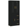 Aparador alto madera contrachapada negro 69,5x34x180 cm de vidaXL, Aparadores - Ref: Foro24-3198458, Precio: 169,42 €, Descue...