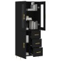 Tall black plywood sideboard 69.5x34x180 cm by vidaXL, Sideboards - Ref: Foro24-3198458, Price: 169,42 €, Discount: %