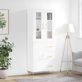 Tall white plywood sideboard 69.5x34x180 cm by vidaXL, Sideboards - Ref: Foro24-3198457, Price: 181,92 €, Discount: %