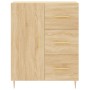 Aparador alto madera contrachapada color roble 69,5x34x180 cm de vidaXL, Aparadores - Ref: Foro24-3198460, Precio: 164,99 €, ...